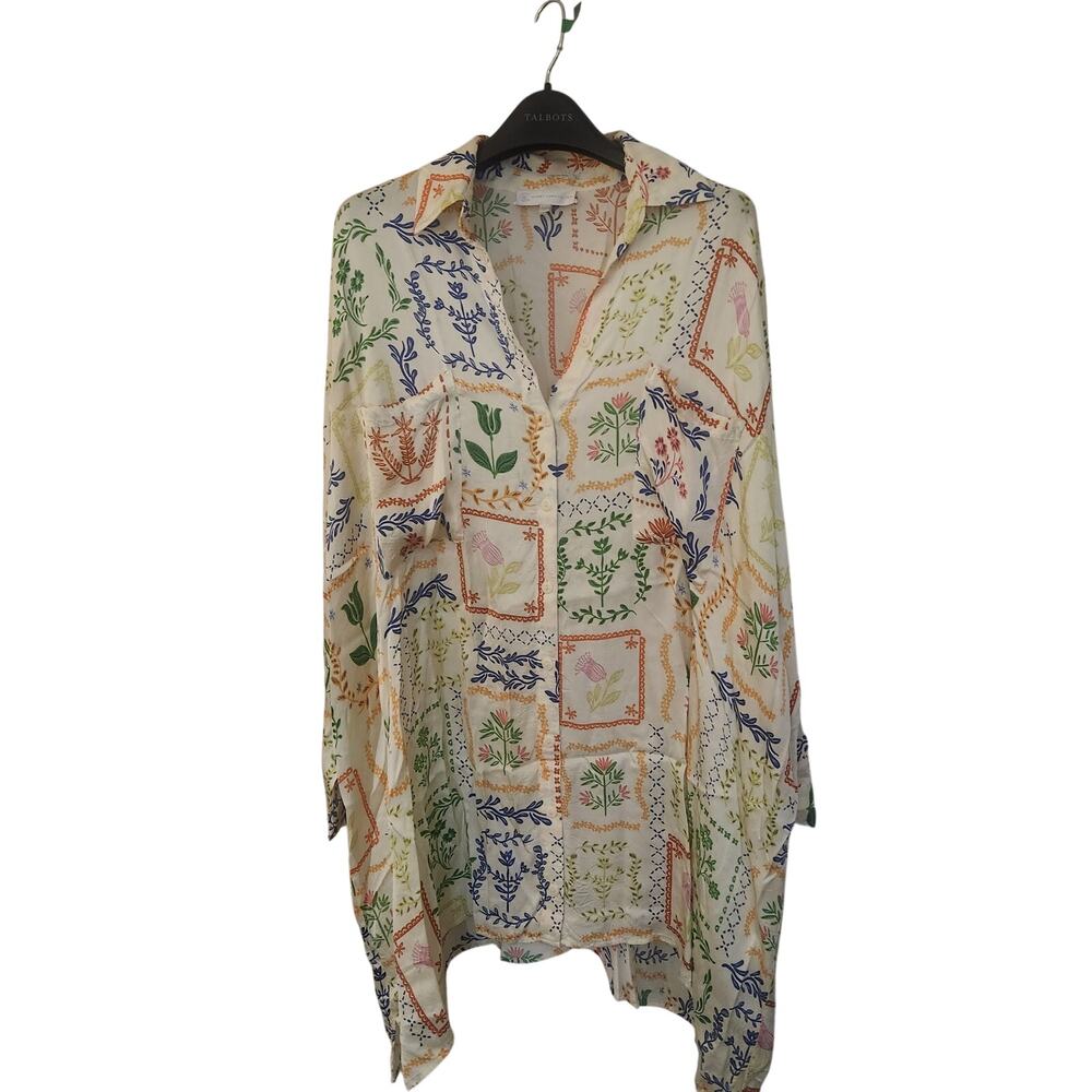 C Calter Long Sleeve Shirt Dress Size M Anthropologie